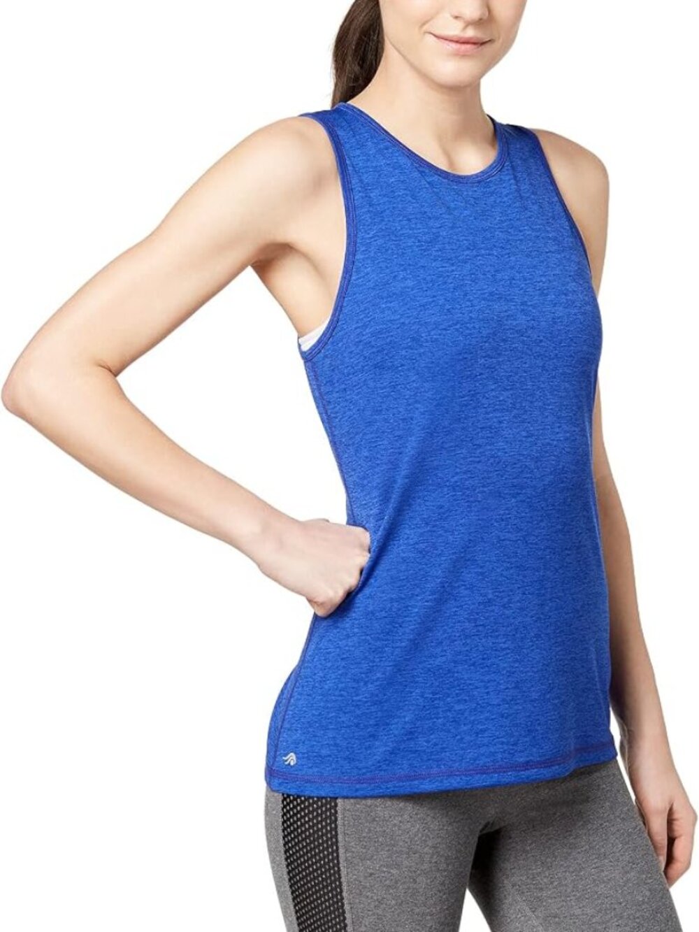 Ideology Womens Activewear Plus Size Keyhole-Back Tank Top